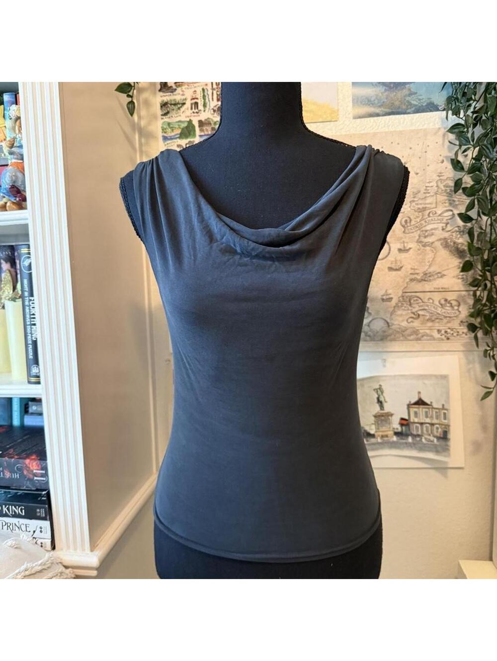 BDG Urban Outfitters Black Cowl Neck Off Shoulder Top